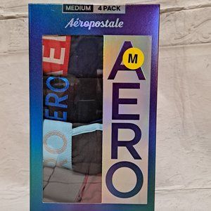 AEROPOSTALE 4 PACK COTTON STRETCH BOXER BRIEFS M